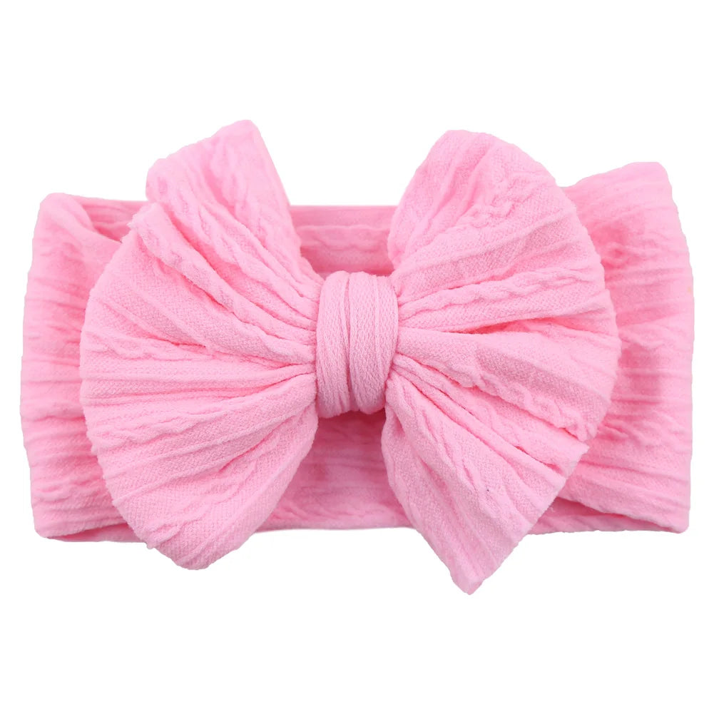 Solid Cable Bow Baby Headband