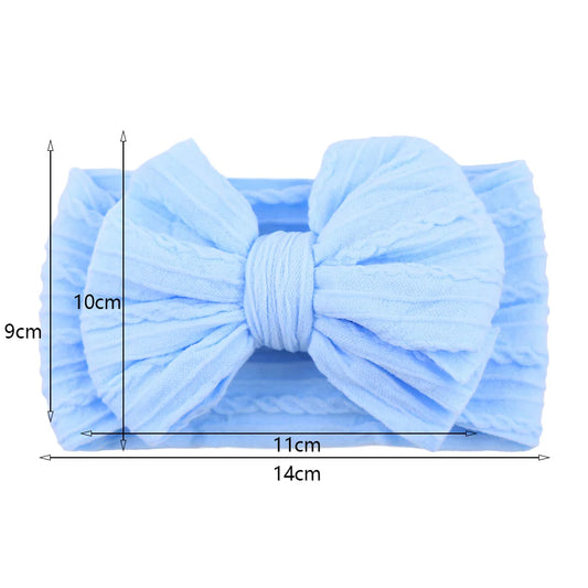 Solid Cable Bow Baby Headband