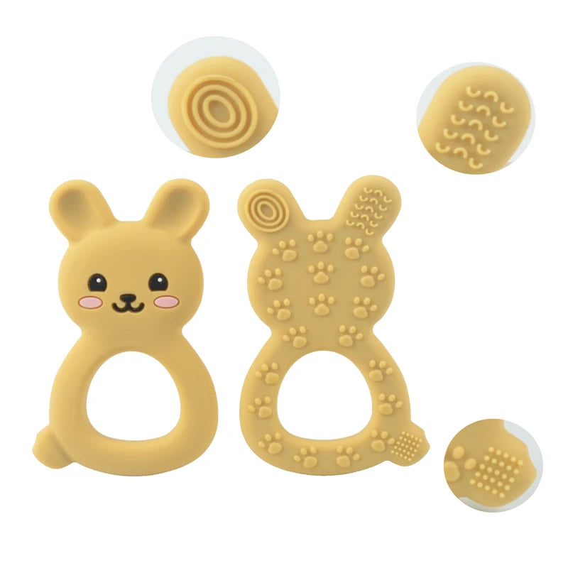 Silicone Giraffe Baby Teether – BPA-Free Newborn Teething Toy