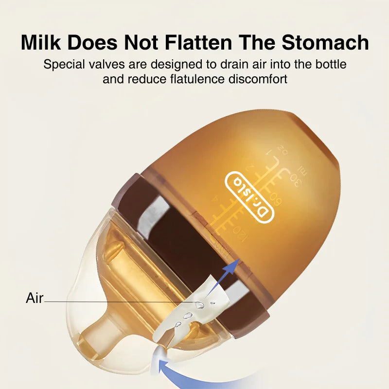 Dr.isla Baby Silicone Feeding Bottle – Anti-Choking