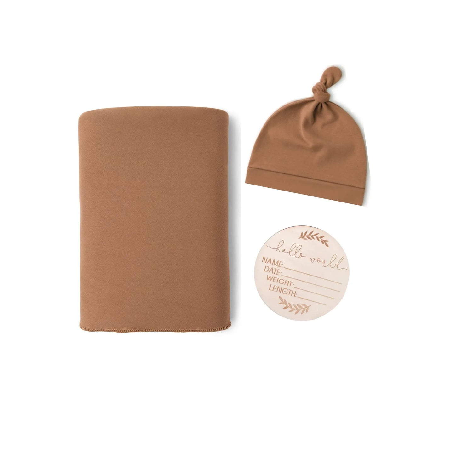 3PCS Newborn Baby Muslin Swaddle Blanket Set – Cotton Wrap & Hat