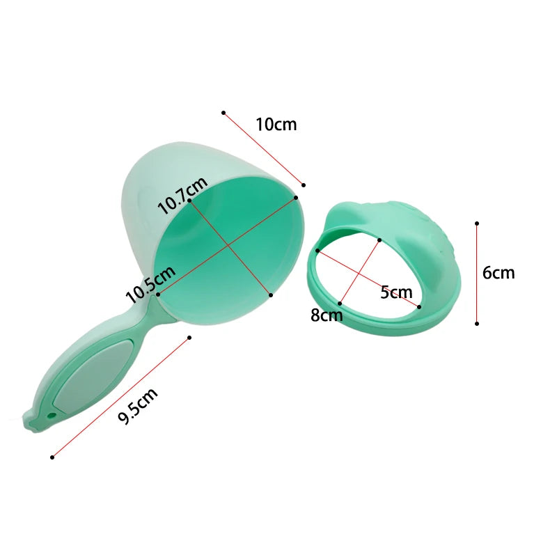 Cute Cartoon Baby Bath Cap & Shampoo Cup – Fun & Easy Bath Time Tool