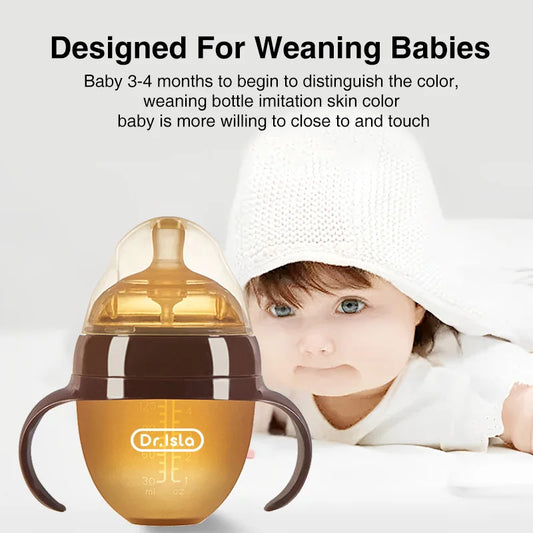 Dr.isla Baby Silicone Feeding Bottle – Anti-Choking