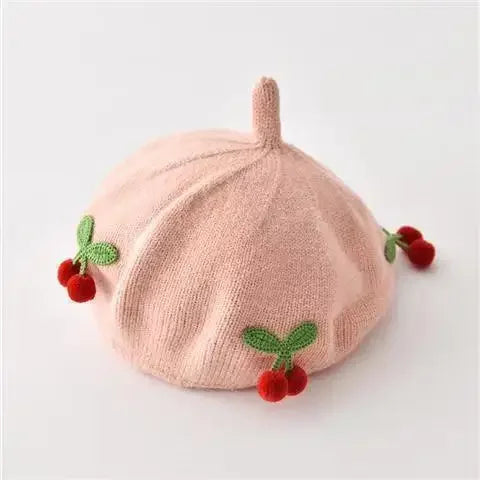Fashion Baby Knitted Beret – Vintage Artist Cap for Girls & Boys