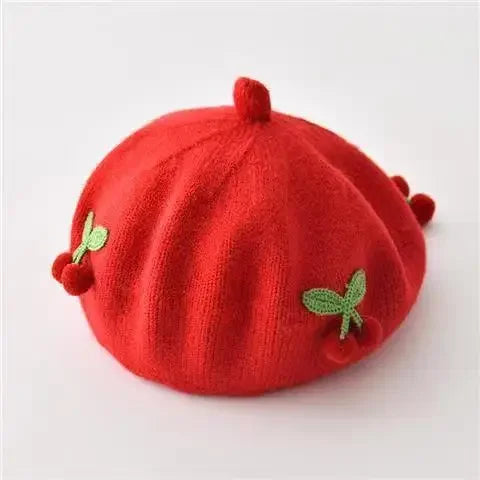 Fashion Baby Knitted Beret – Vintage Artist Cap for Girls & Boys