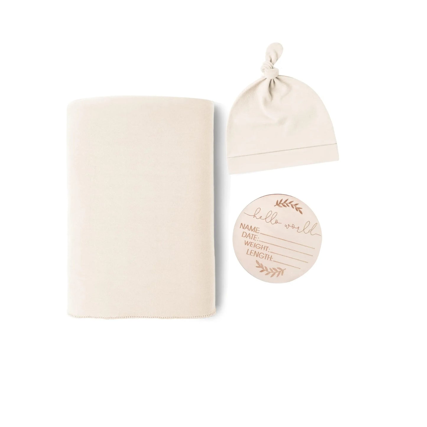 3PCS Newborn Baby Muslin Swaddle Blanket Set – Cotton Wrap & Hat