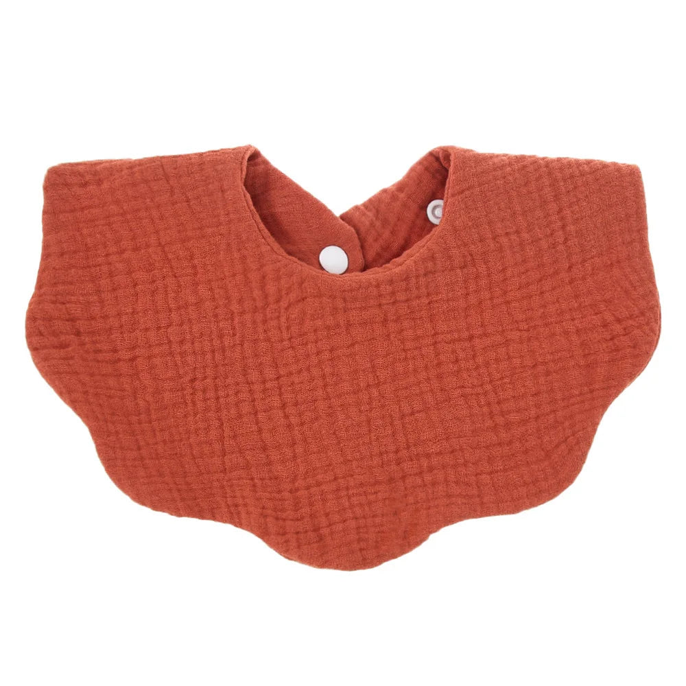 Cotton Soft Baby Bib – Solid Color Infant Burp Cloth & Bandana Scarf