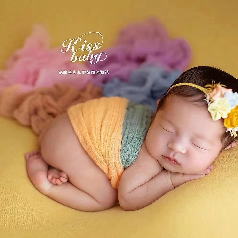 Rainbow Baby Wrap – Stretch Fabric Newborn Photography Prop