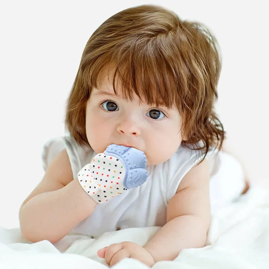 Food-Grade Silicone Baby Teether Gloves – Anti-Eating & Teething Relief Mittens