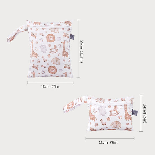 2PCS Waterproof Diaper Storage Bag – Portable & Reusable