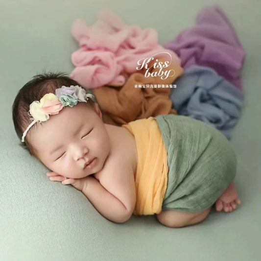Rainbow Baby Wrap – Stretch Fabric Newborn Photography Prop