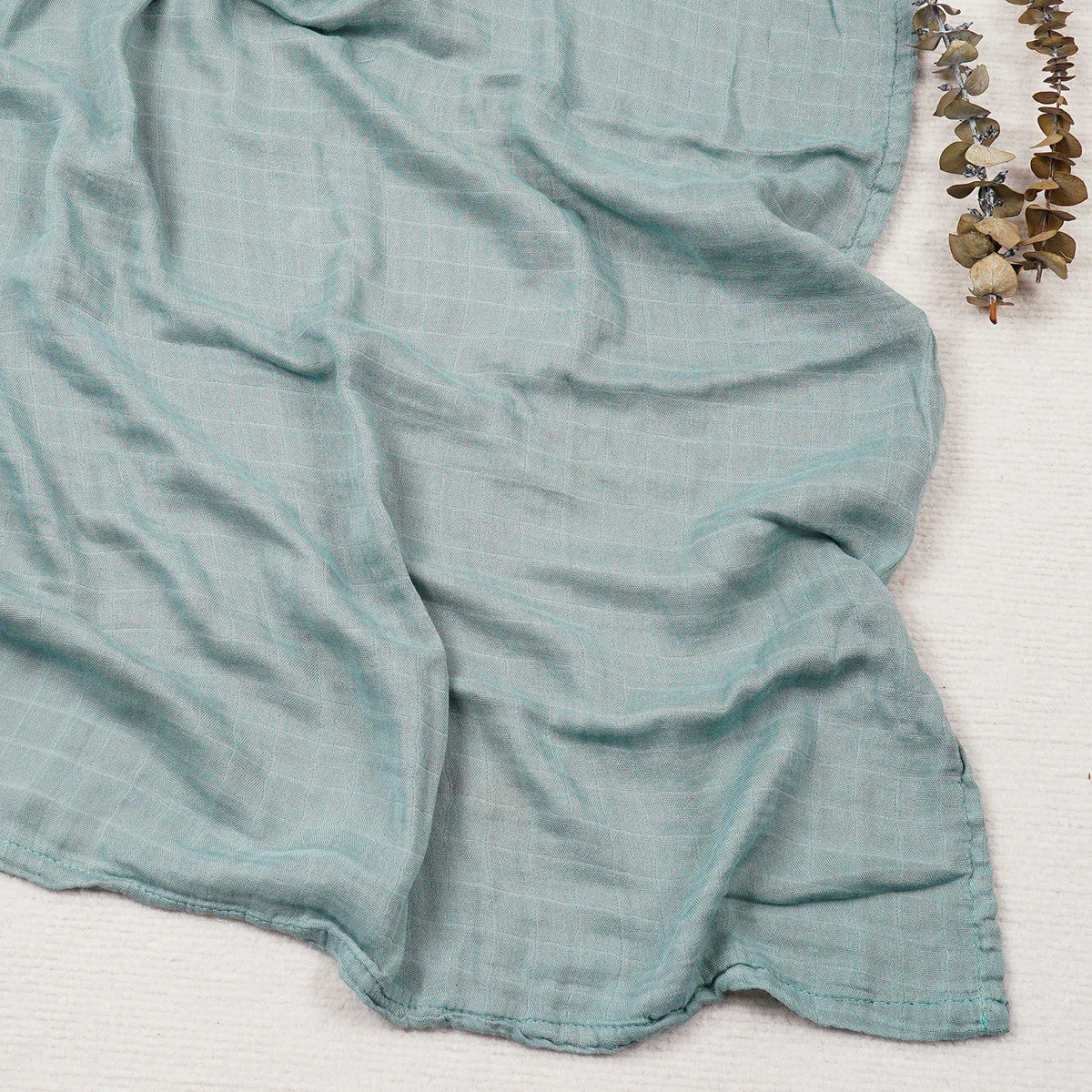 Happy Flute 120x120CM Muslin Baby Blanket – Soft Cotton & Bamboo Swaddle Towel