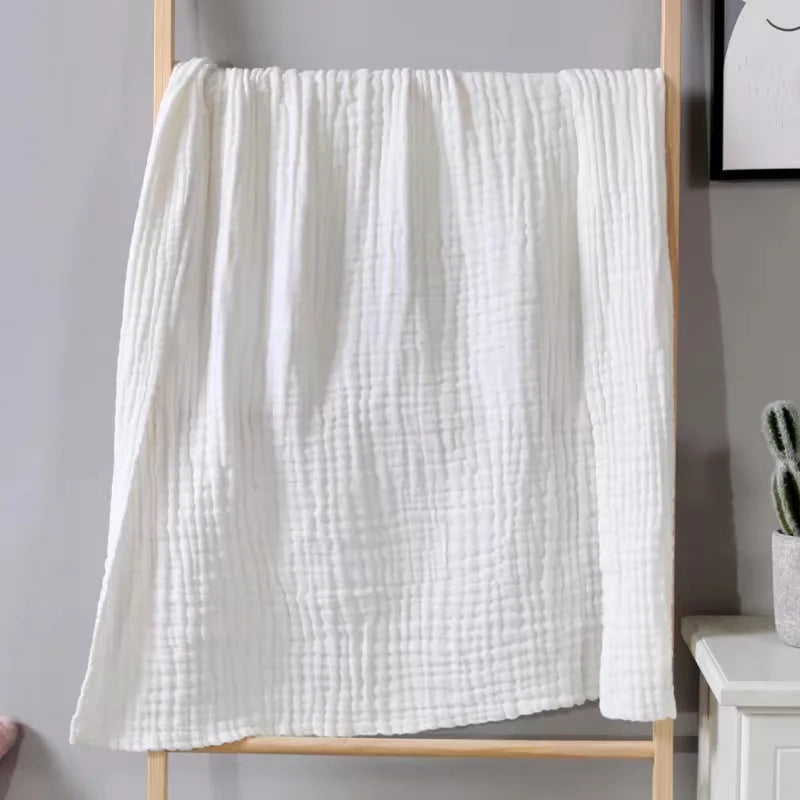 6-Layer Cotton Gauze Baby Blanket – Soft Muslin Swaddle & Stroller Wrap