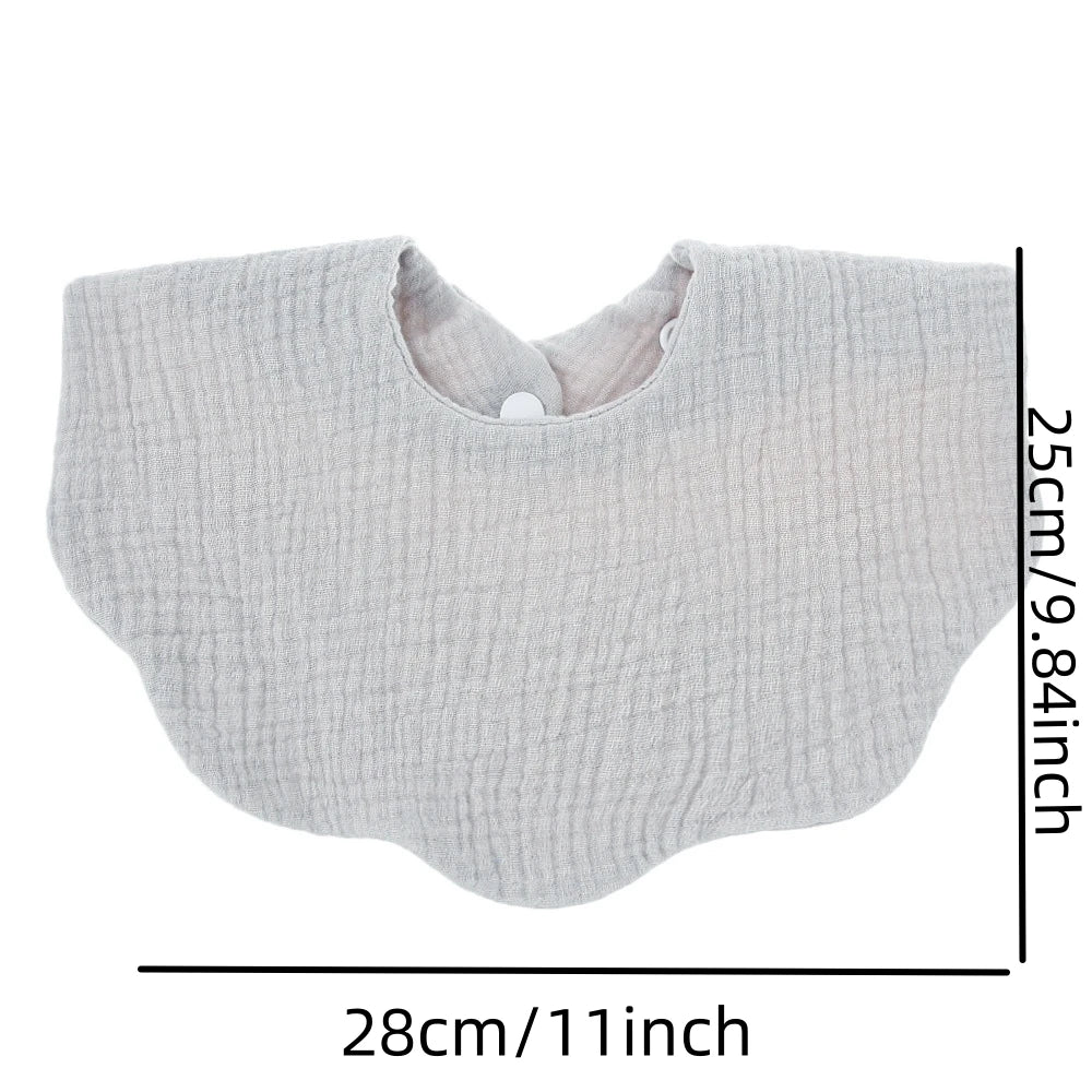 Cotton Soft Baby Bib – Solid Color Infant Burp Cloth & Bandana Scarf