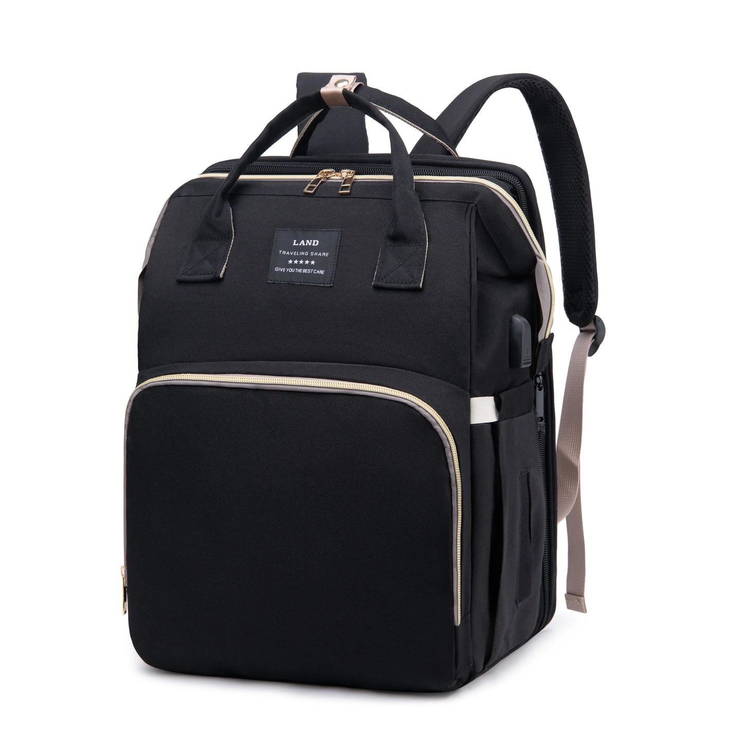 Lightweight Mommy Bag – Portable Folding Crib & Large-Capacity Travel Backpack