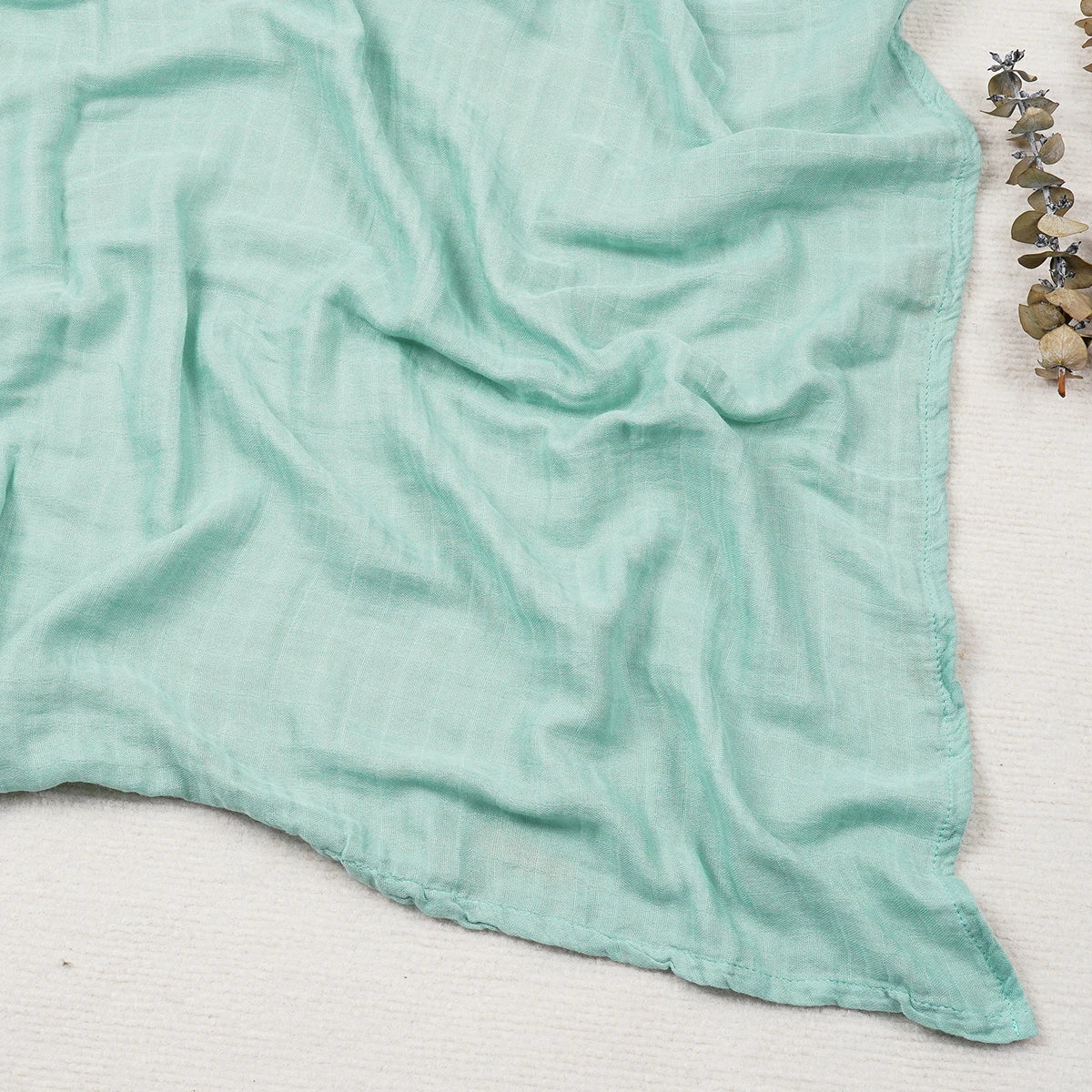 Happy Flute 120x120CM Muslin Baby Blanket – Soft Cotton & Bamboo Swaddle Towel
