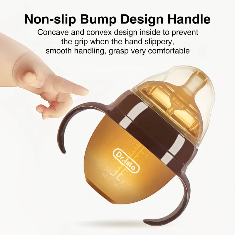 Dr.isla Baby Silicone Feeding Bottle – Anti-Choking