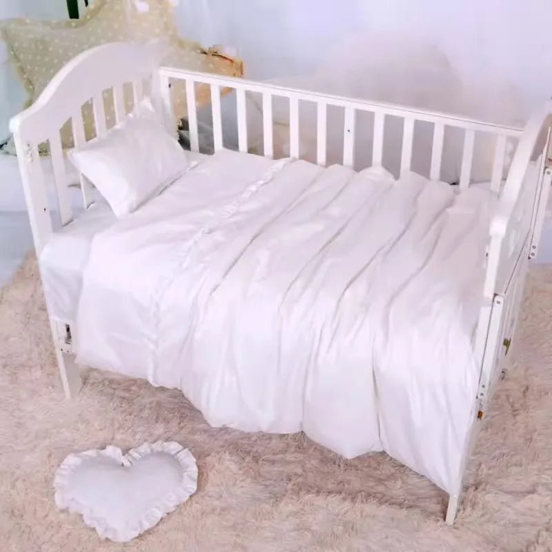 3PCS Crib Bedding Set – Cartoon Animal Baby Crib Linen Kit (Without Filler)