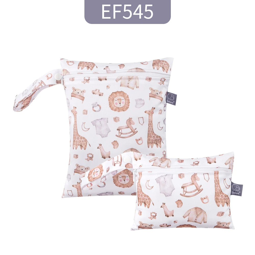 2PCS Waterproof Diaper Storage Bag – Portable & Reusable