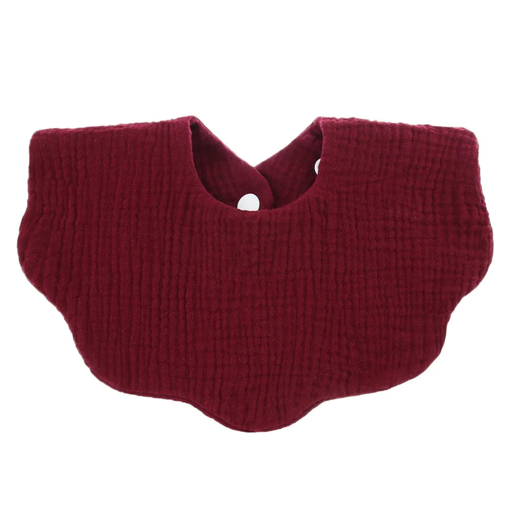Cotton Soft Baby Bib – Solid Color Infant Burp Cloth & Bandana Scarf