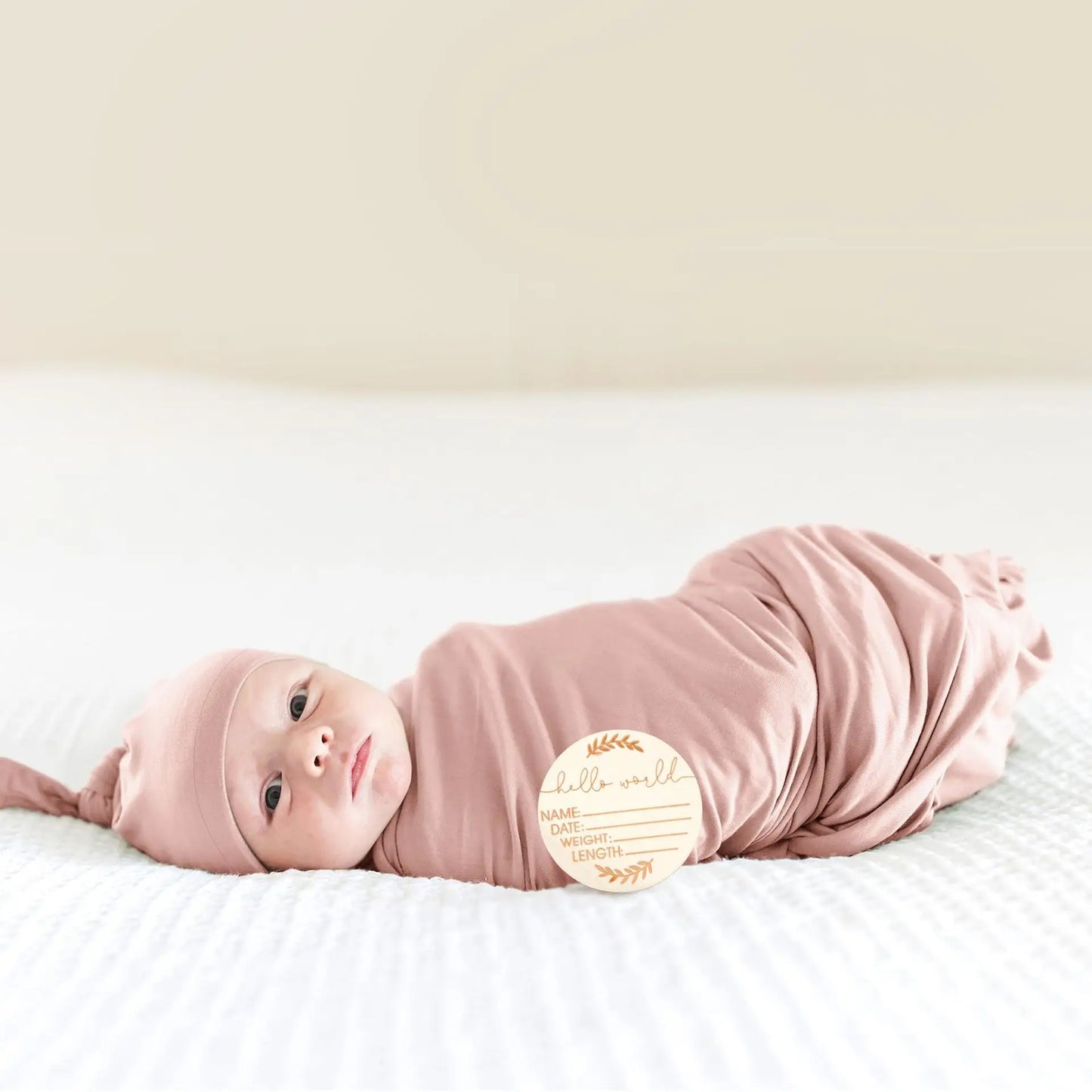 3PCS Newborn Baby Muslin Swaddle Blanket Set – Cotton Wrap & Hat