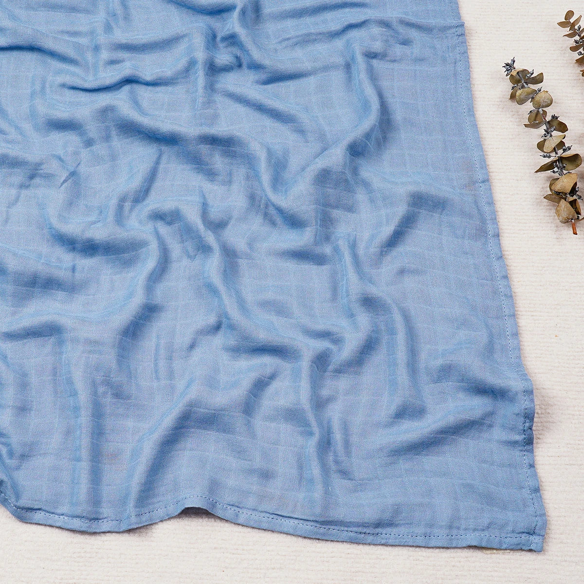 Happy Flute 120x120CM Muslin Baby Blanket – Soft Cotton & Bamboo Swaddle Towel