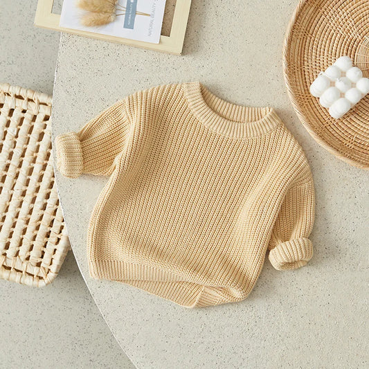 Newborn Baby Knitted Sweater – Long Sleeve Autumn & Winter Pullover