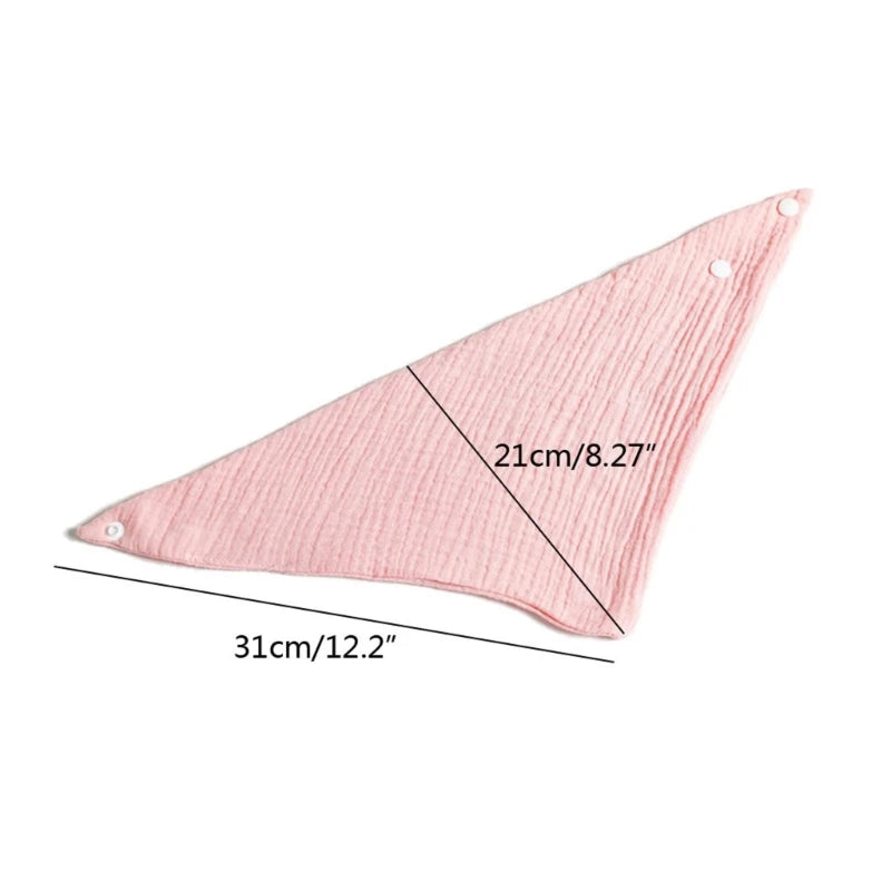 3PCS Baby Muslin Bibs – Soft Cotton Bandana Bibs for Drool & Feeding