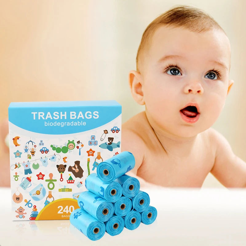 240-Count Eco-Friendly Biodegradable Diaper Disposal Bags – Unscented & Baby-Safe