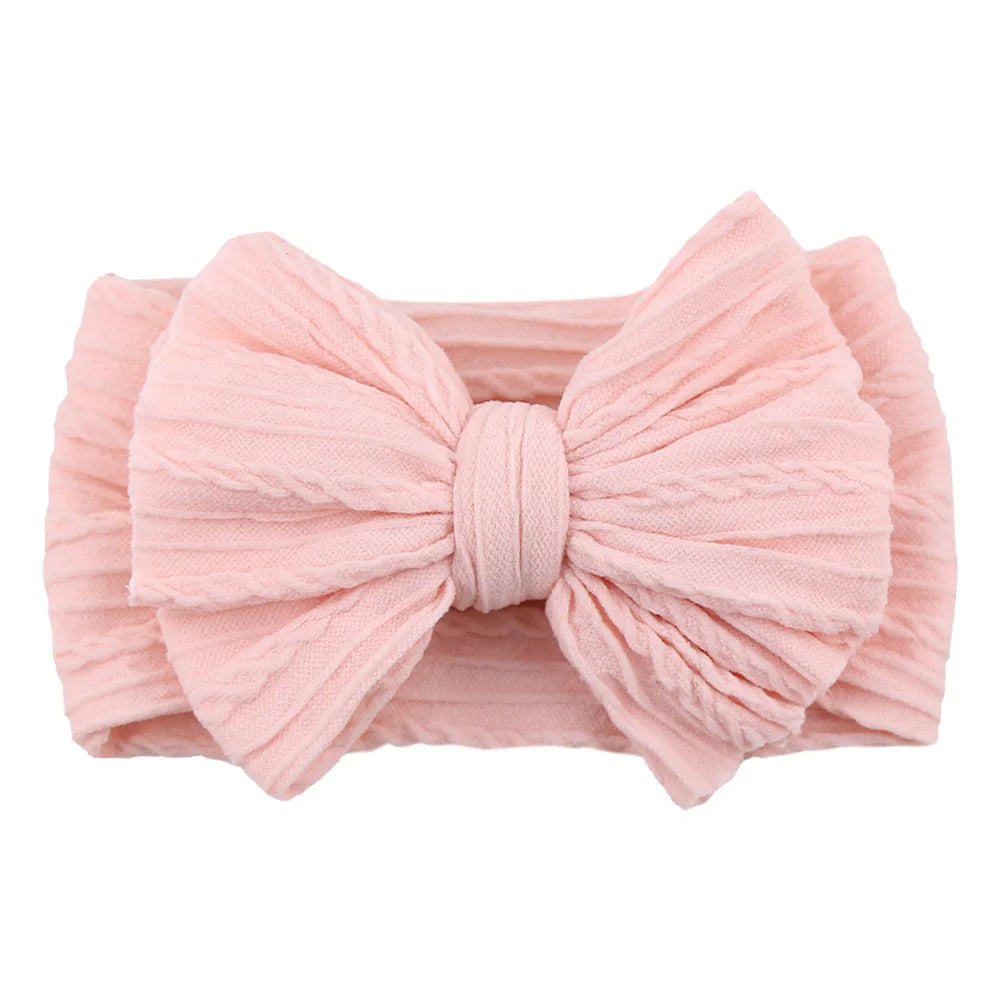 Solid Cable Bow Baby Headband