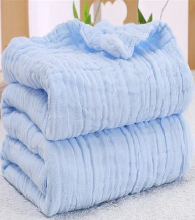 Newborn Organic Cotton Blanket – 6-Layer Gauze Swaddle & Bath Towel