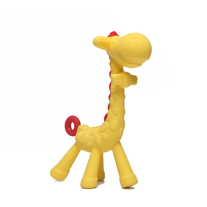 Silicone Giraffe Baby Teether – BPA-Free Newborn Teething Toy