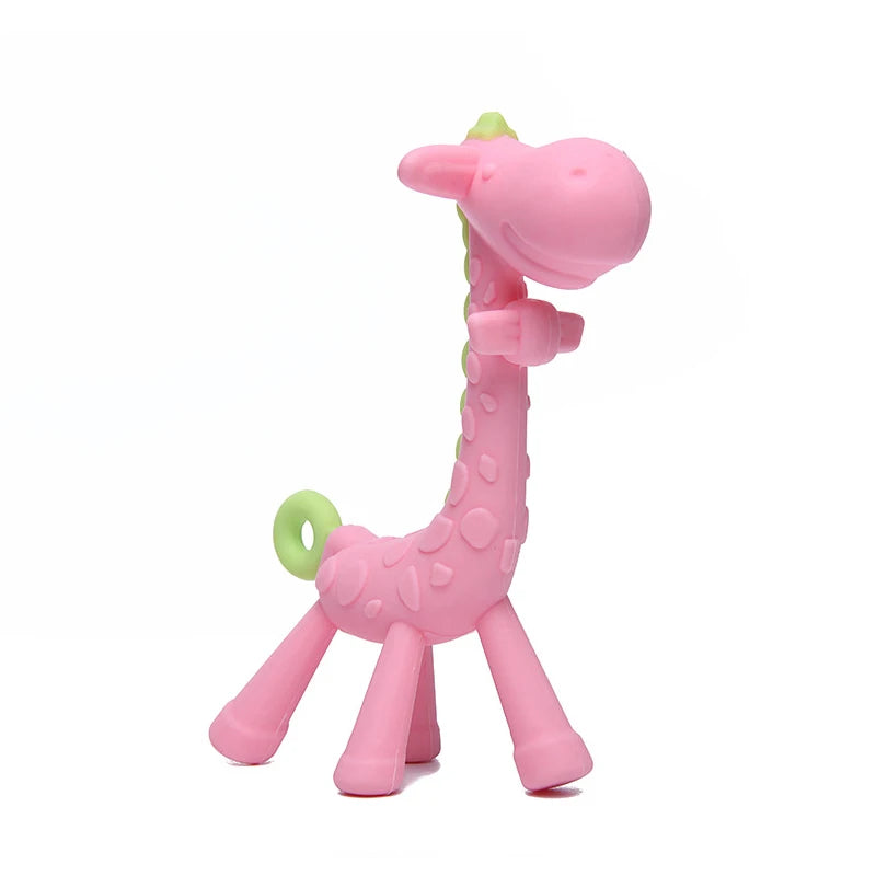 Silicone Giraffe Baby Teether – BPA-Free Newborn Teething Toy