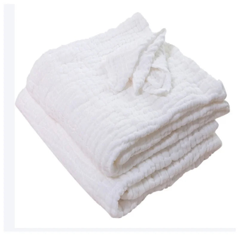 Newborn Organic Cotton Blanket – 6-Layer Gauze Swaddle & Bath Towel