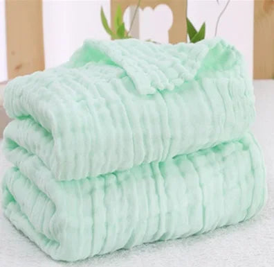 Newborn Organic Cotton Blanket – 6-Layer Gauze Swaddle & Bath Towel