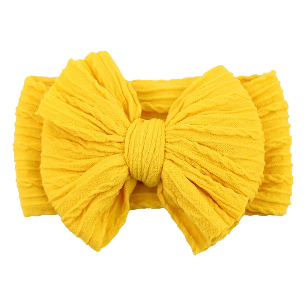 Solid Cable Bow Baby Headband