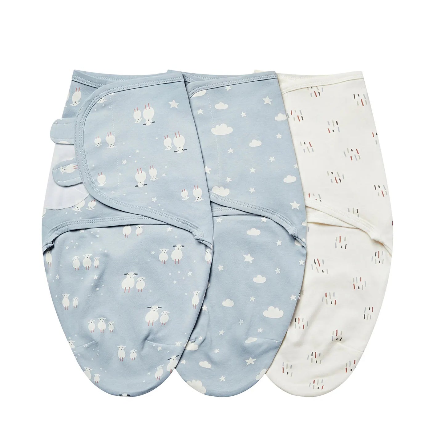 3-Piece Cotton Baby Anti-Shock Sleeping Bag Set – Newborn Swaddle Wrap