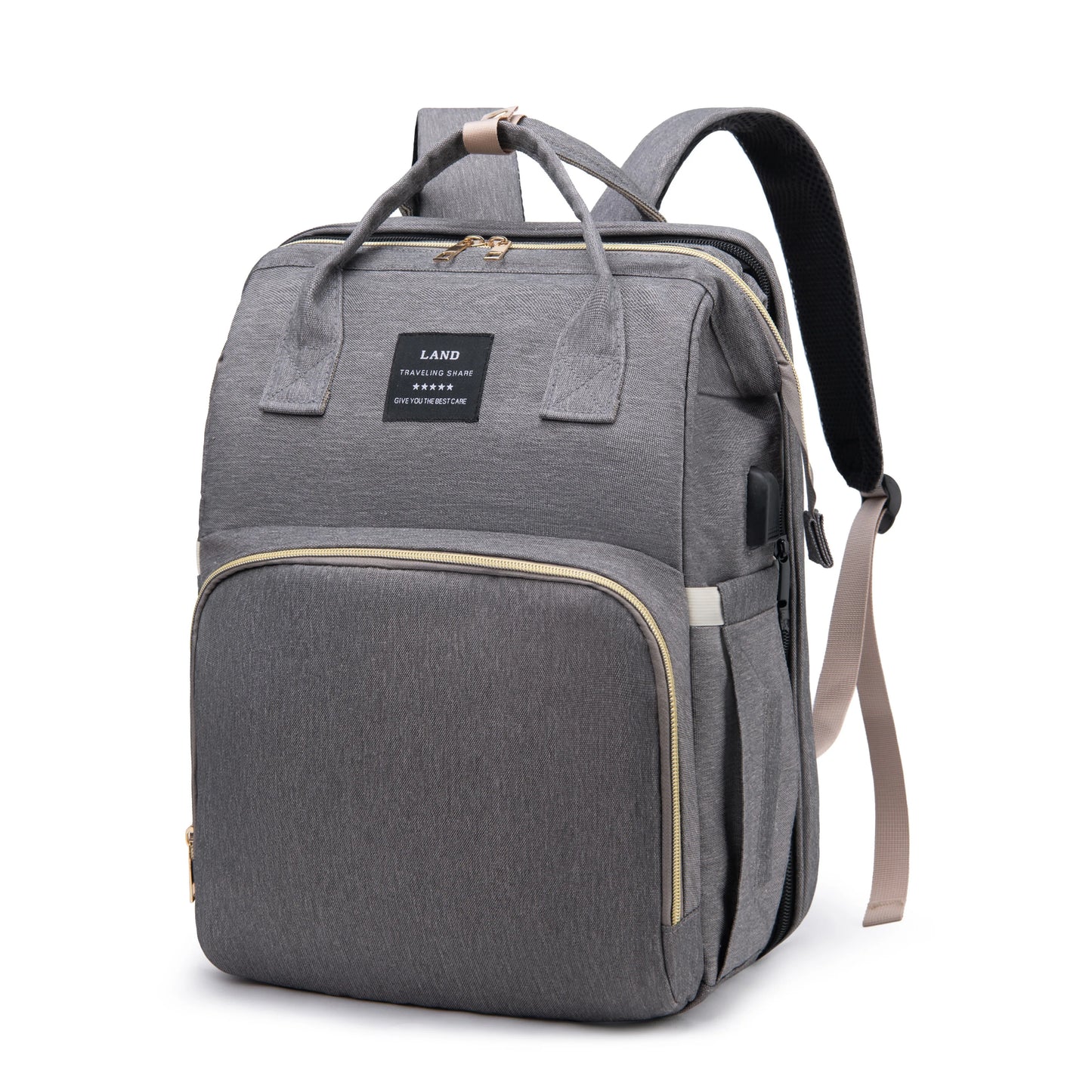 Lightweight Mommy Bag – Portable Folding Crib & Large-Capacity Travel Backpack