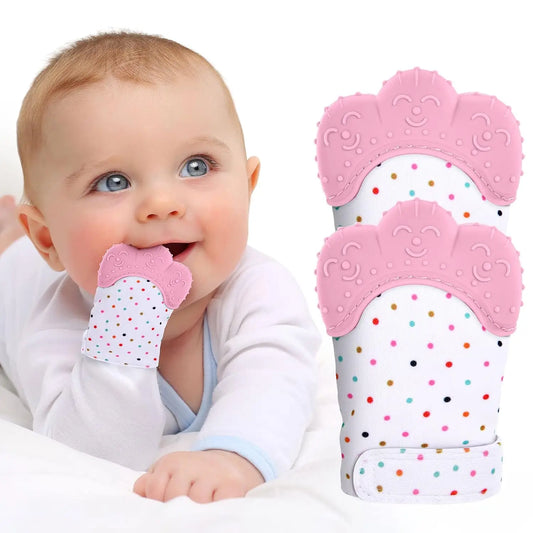 Food-Grade Silicone Baby Teether Gloves – Anti-Eating & Teething Relief Mittens