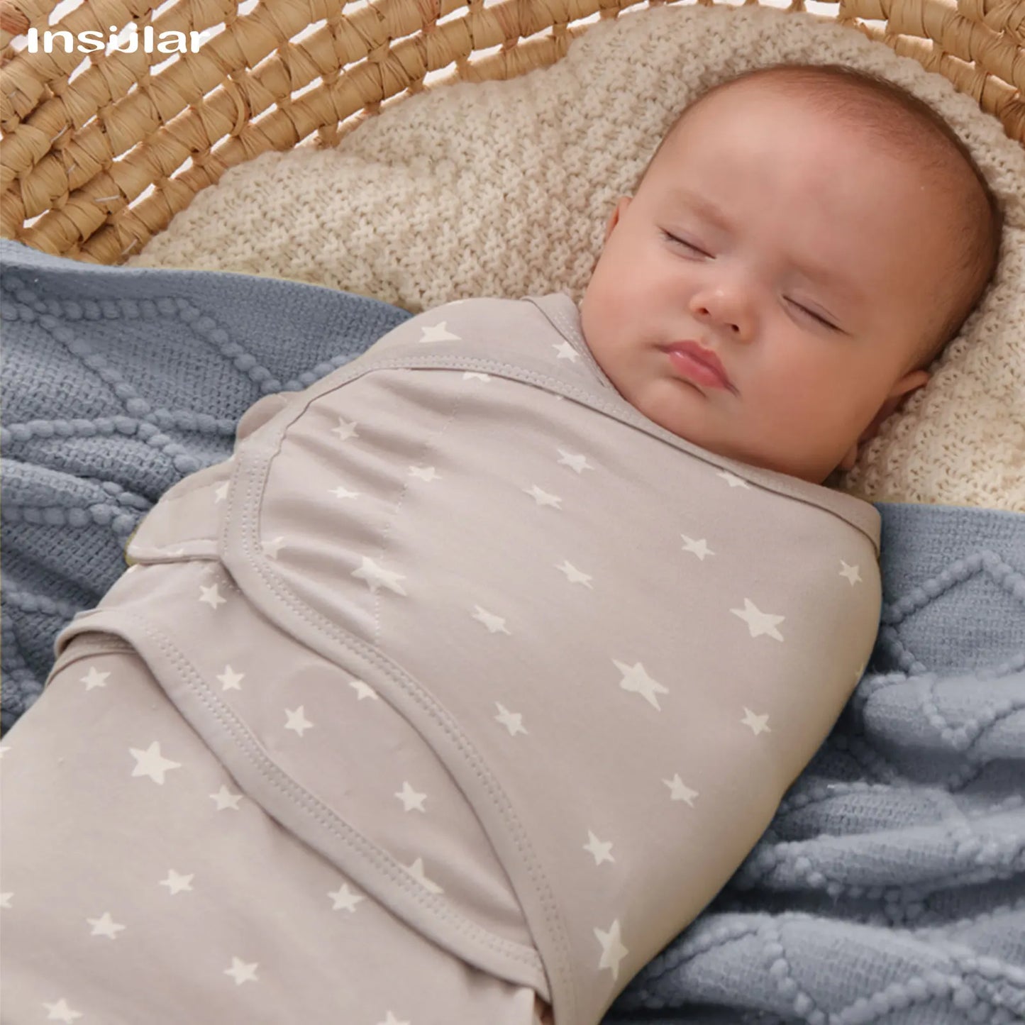3-Piece Cotton Baby Anti-Shock Sleeping Bag Set – Newborn Swaddle Wrap