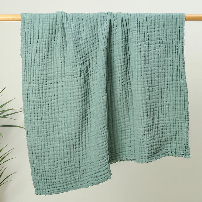 6-Layer Cotton Gauze Baby Blanket – Soft Muslin Swaddle & Stroller Wrap