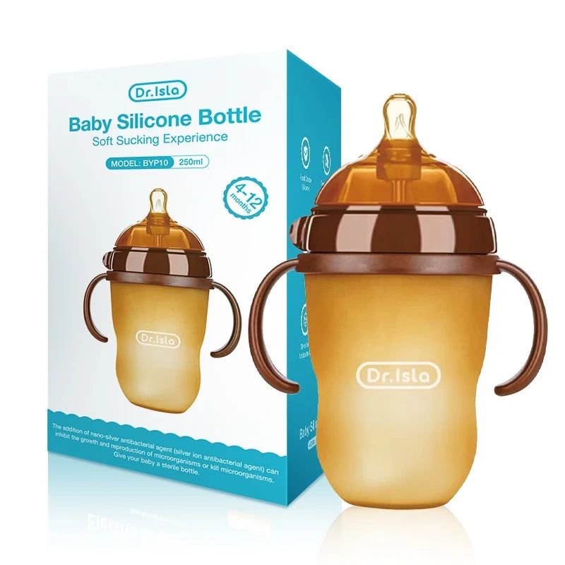 Dr.isla Baby Silicone Feeding Bottle – Anti-Choking