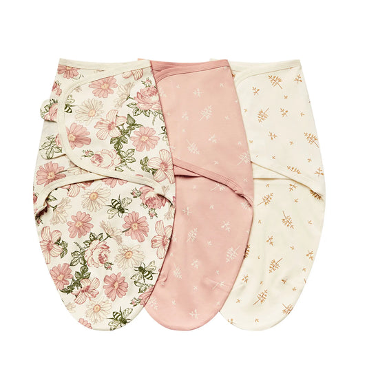 3-Piece Cotton Baby Anti-Shock Sleeping Bag Set – Newborn Swaddle Wrap
