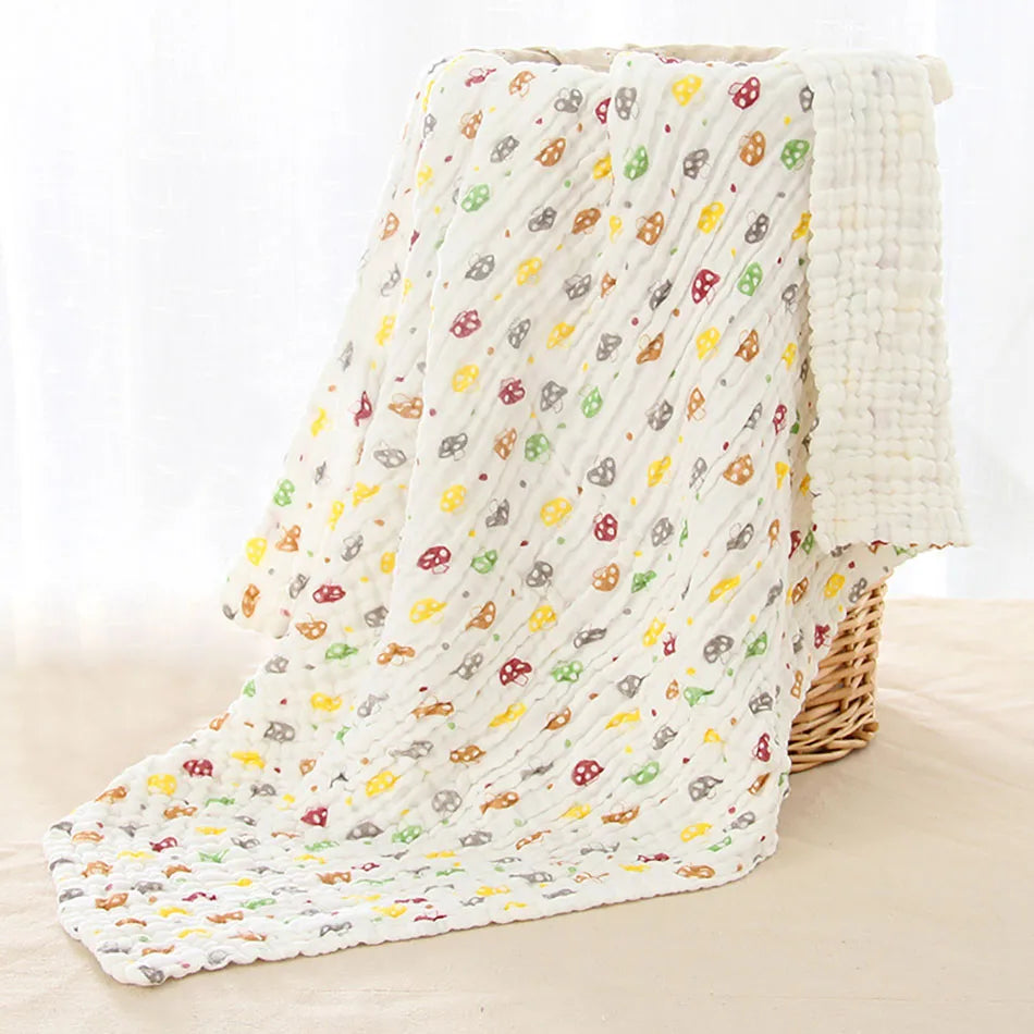Baby Cozy 6-Layer Cotton Blanket – Soft, Thick & Comfortable for Newborns