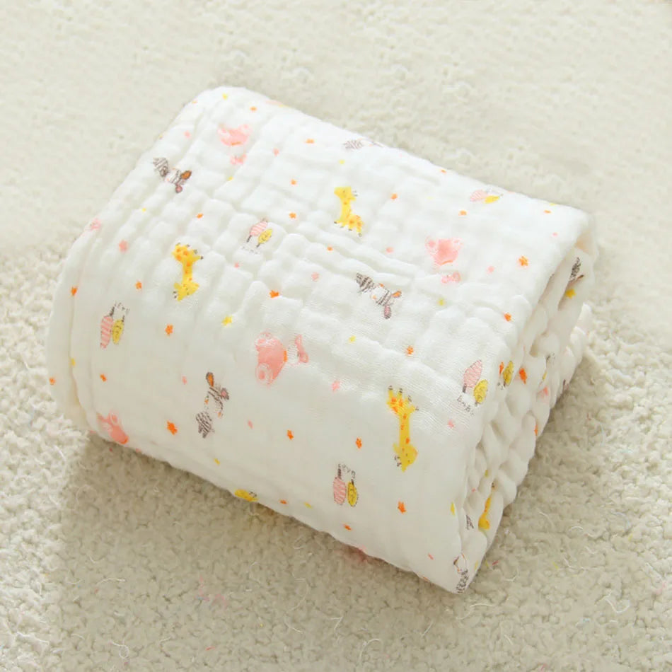 Baby Cozy 6-Layer Cotton Blanket – Soft, Thick & Comfortable for Newborns