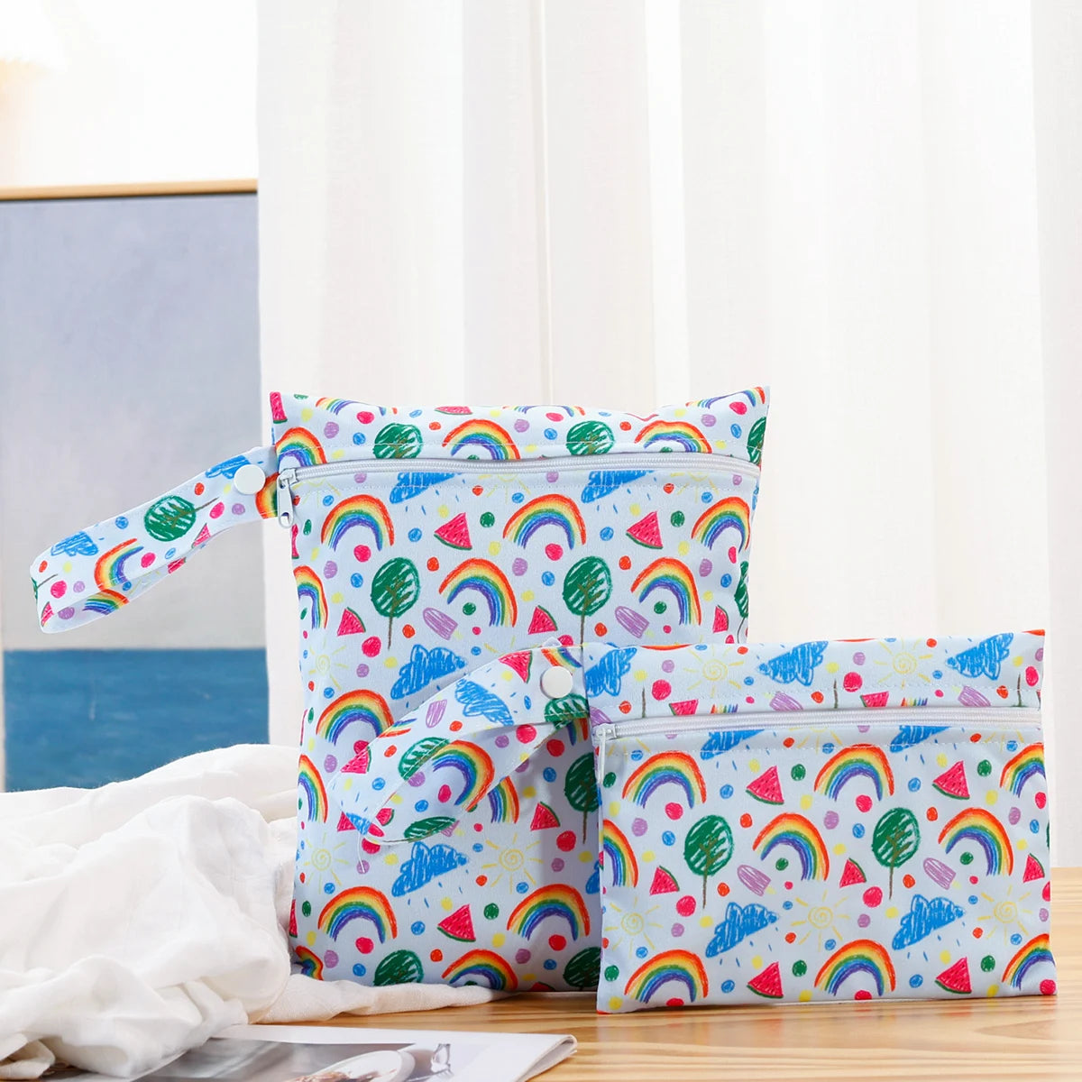 2PCS Waterproof Diaper Storage Bag – Portable & Reusable