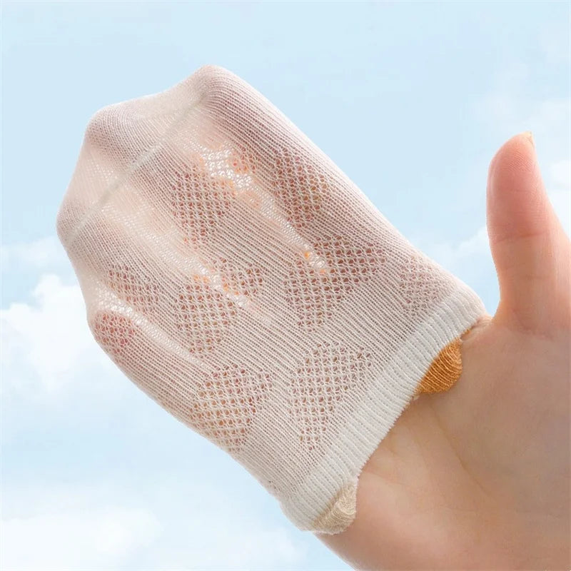 4 Pairs Baby Mesh Socks – Breathable Non-Slip Short Socks for Toddlers