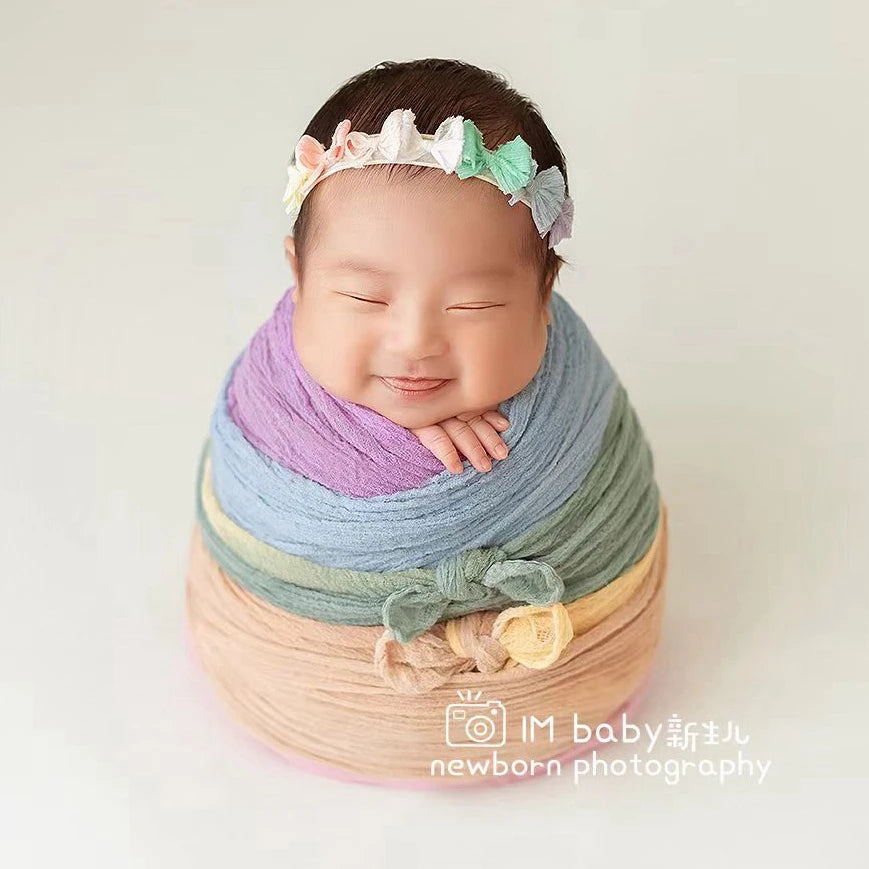 Rainbow Baby Wrap – Stretch Fabric Newborn Photography Prop