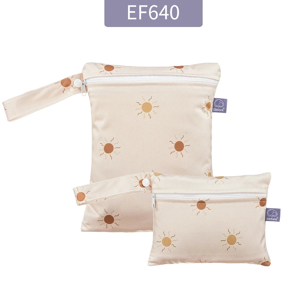 2PCS Waterproof Diaper Storage Bag – Portable & Reusable