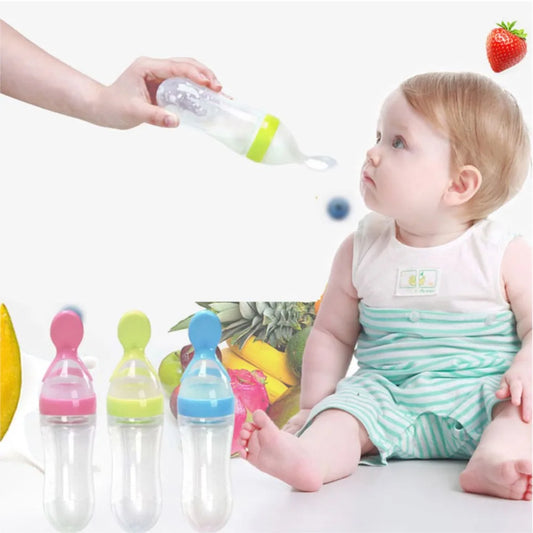 90ML Silicone Squeeze Feeding Bottle